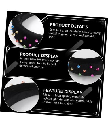 Mikinona Headband Sponge Hairband Hair Ribbon Eye Shadow Container Paper Fans Party Decorations Sponges Rivet Hair Hoop Hairpins Wide Sponge Hair Band Punk Costume Hairband Acrylic - Buy Online on GoSupps.com