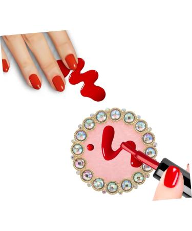  BATHVEVE Nail Art Mixing Palette Resin Nail Art Palette with Crystal Gem Edge Nail Polish Mixing Plate Nail Art Display Board Nail Painting Palette - Buy Online on GoSupps.com