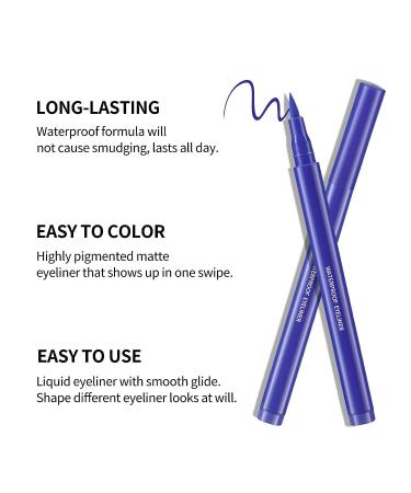 Boobeen Colorful Liquid Eyeliner - Matte Eye Makeup Liner Pen for Women - Buy Online on GoSupps.com