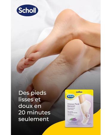 SCHOLL Pack of 3 x 4 Pairs of Relaxing Foot Masks Lavender for Dry Skin - Buy Online on GoSupps.com