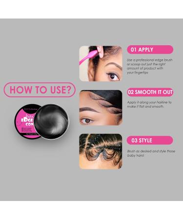 DAN Technology Edge Control Gel - Strong Hold & Baby Hair Styling for 4C Black Hair | 48 Hour Stay | International Shipping Available - Buy Online on GoSupps.com