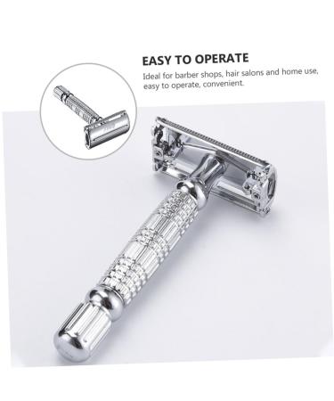 Beaupretty 3pcs Manual Shaver Set | Metal Safety & Beard Razor | Double Edge Handheld Shaving Cutter for Men - Buy Online on GoSupps.com
