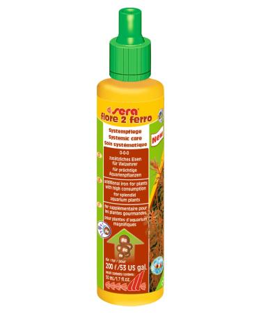 Sera Flore 2 Ferro 50 ml - Iron fertilizer for magnificent color development System care Additional iron for frequent consumption UV -stable for magnificent aquarium plants fertilizer for aquatic plants 50ml