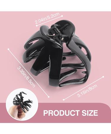 AMMON Large Black Octopus Hair Claw Clips for Women - No-Slip Strong Hold Styling Accessory (2 Pcs) - Buy Online on GoSupps.com