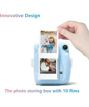 Leonuliy Mini 11 Camera Protective Case with Shoulder Strap and Sticker - Crystal Clear PVC for Fujifilm Instax Mini 11 Instant Camera - Buy Online on GoSupps.com