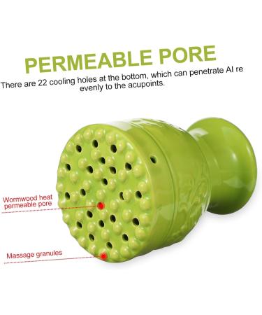 Buy Homsfou Moxa Sticker & Burner Set - Double Layer Ceramic Moxibustion Device for Massage & Beauty Tools - International Shipping Available - Buy Online on GoSupps.com