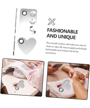 2ensembles Palette De Nail Art Spatules Plaques De M lange De Pour Manucure Accessoires De Manucure - Buy Online on GoSupps.com