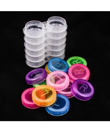 Gemini Mall 10 x Color Coded Contact Lens Cases - L & R Soaking Storage | Random Colors for Easy Identification - Buy Online on GoSupps.com