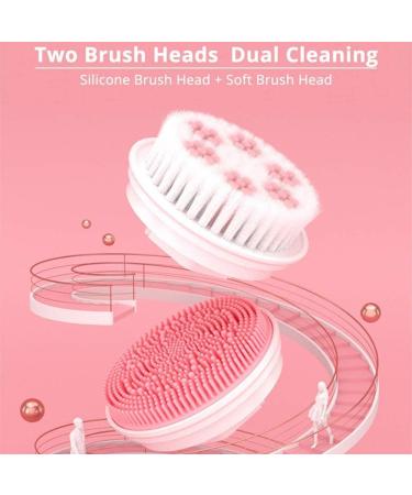 Sonic Vibrating Facial Cleansing Brush - 2 Brush Heads with 4 Modes IPX6 Waterproof Wireless Charging for Face Cleaning Exfoliating and Massaging Egg Shape White - Buy Online on GoSupps.com