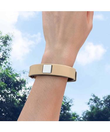 Jauarta Anti Fatigue Sports Armband - Adjustable Khaki Anti-Static Negative Ion Silicone Wristband for Ultimate Comfort - Buy Online on GoSupps.com