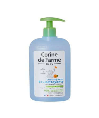 Corine de Farme - Eau Nettoyante Micellaire au Calendula Apaisant pour B b - Hydrate et Apaise - Peaux Sensibles 97% d'Ingr dients d Origine Naturelle Test e Dermatologiquement - 500 ml Eau Nettoyante 500 ml (Lot de 1)