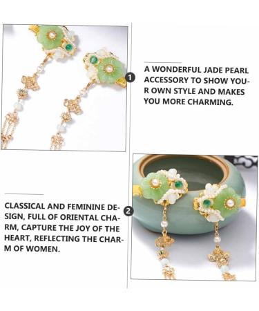 Beaupretty 3 Pairs Tassel Hair Clip Japanese Hanfu Hair Accessories Jade Chinese Hair Accessories for Women Chinese Hair Tassel Wedding Hair Clip Hair Clips Pearl Flower Jade The Flowers Miss - Buy Online on GoSupps.com
