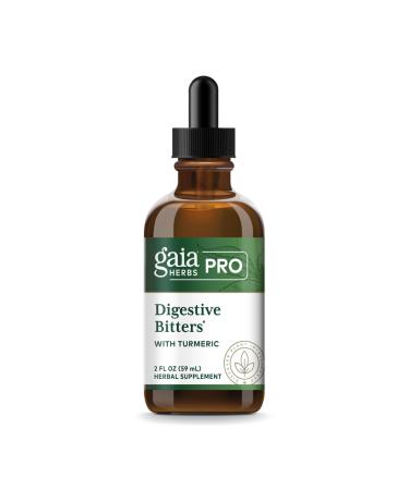GAIA HERBS PRO Digestive Bitters with Turmeric - with Herbs Traditionally Used to Support Healthy Digestion* - Herbal Formula - Great for Travel - 2 Fl Oz (30 Servings)