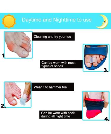 Mcvcoyh 8 Pack Toe Spacers and Separators Gel Hallux Valgus Big Toe Bunion Corrector Silicone Toe Separators for Overlapping Toe Bunion Correct and Pain Relief Gel Toe Spacer Ring - Buy Online on GoSupps.com