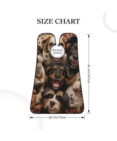 Dog Print Beard Bib Apron | Non-Stick Men's Hair Catcher | Perfect Shaving Gift | One Size Black - Buy Online on GoSupps.com