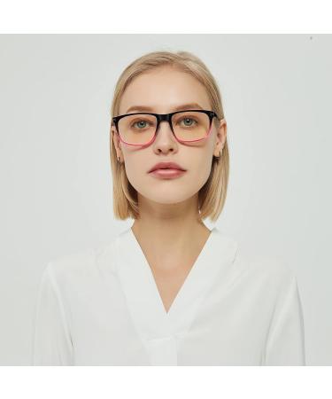Kerecsen 3 Pack Women's Reading Glasses - High-Quality Rectangular Shape with Feather Hinges (0.75 3 Pink) - Comfortable Reading Aid - Buy Online on GoSupps.com