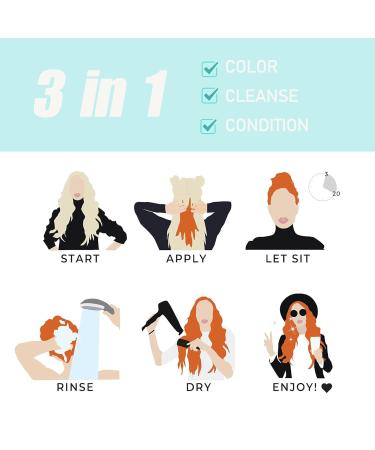 Fvquhvo 3 in 1 Hair Dye Shampoo - Silver Gray Instant Color for Men & Women | Long Lasting Natural Ingredients Ammonia & Paraben Free - 16.9 Fl Oz - Buy Online on GoSupps.com