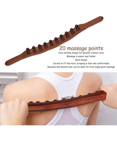 2-Piece Wooden Scraping Massage Set | 20 Pressure Points for Improved Blood Circulation & Back Pain Relief | International Shipping Available - Buy Online on GoSupps.com