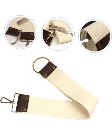 Frcolor 2 STK Razor Blade String Strips - Double-Sided Cotton Linen Grinding Cloth for Shaving - 52.8x4.8cm - Beige - Perfect for International Shipping - Buy Online on GoSupps.com