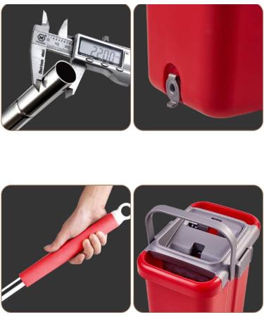Floor Cleaning Type Flat Mop Dust Mop Cleaning s Free Hand with Bucket Floors Flat Drop Shipping Home Kitchen Floor Cleaner Tool Bucket Red - Buy Online on GoSupps.com