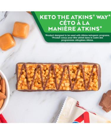Atkins Protein & Snack Bars Bundle - Chocolaty Almond Caramel | Caramel Chocolaty Nut Roll Low Sugar Keto Friendly High Protein Chocolaty Almond Caramel + Snack Bars - Buy Online on GoSupps.com