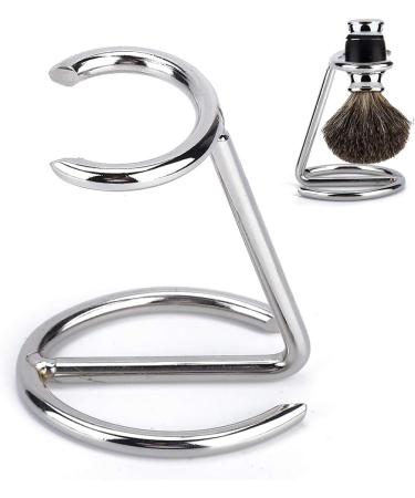 Stainless Steel Shaving Stand for Men's Razor and Brush - Ideal for Home, Salon, and Travel Use - Compatible with Various Razor Types and Sizes - Buy Online on GoSupps.com