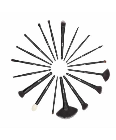 MUBA COSMETICS 18pcs Professional Makeup Brush Set - Face & Eye Brushes with Matte Tubby Storage - Ultra Soft Make Up Brushes for Foundation, Concealer & Eyeshadow - Buy Online on GoSupps.com