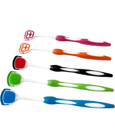 4-Piece Tongue Cleaner Brush Set - Oral Care Scraper for Adults & Kids - Travel-Friendly - WHU710 (White One Size) - Buy Online on GoSupps.com