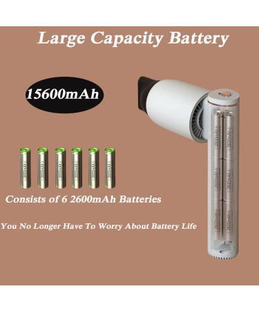 N/A Cordless Hair Dryers Portable Travel Hair Dryer Low Noise Home Blow Dryer w/15600mAh Built-in Battery Removable Air Vent for Women Kids Pet Outdoor Camping Beach White - Buy Online on GoSupps.com