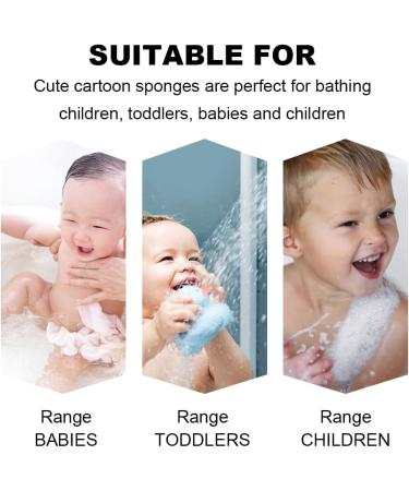 Buy Konjac Baby Bathing Sponges - 2PC Cartoon Children Washing Pads for Soft & Gentle Cleansing - Buy Online on GoSupps.com
