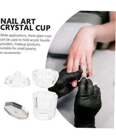FRCOLOR Art nail art crystal cup Acrylic liquid container Powder dish clear tumbler transparent nail polish glass dapping dish powder nail crystal Nail Liquid Dish Nail Liquid Nail - Buy Online on GoSupps.com
