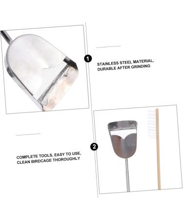 DOITOOL 4 Pcs Birdcage Brush Bird Cage Scoop Shovel Bird Brush Parrot Cage Brush Bamboo Cage Cleaner 7x9cmx2pcs Assorted Colorx2pcs - Buy Online on GoSupps.com