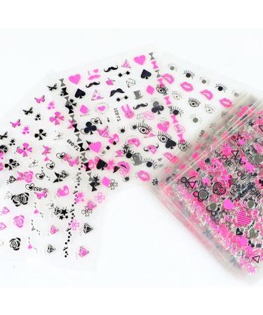 30 Sheets 3D Butterfly-shape Decals Colorful Self Adhesive Manicure Tips Flower Designs Nail Art Decor Nail Foil Stickers(1) - Buy Online on GoSupps.com