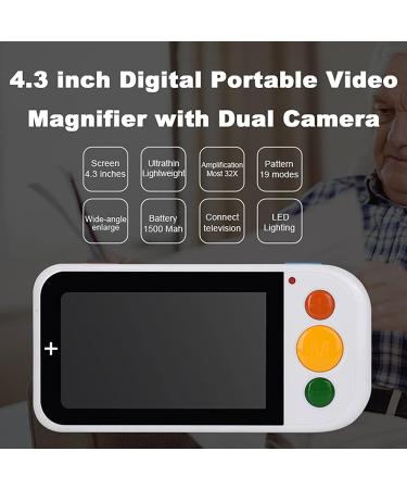 Electronic Reading Aid Digital Magnifier Portable Video Magnifier Reading Aide for Low Vision with 4.3 Inch Monitor for Reading Aid - Buy Online on GoSupps.com