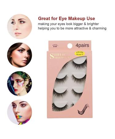 Natural 3D False Eyelashes - 4 Pairs of Reusable Black Imitation Water Mane Eyelashes | International Shipping Available - Buy Online on GoSupps.com