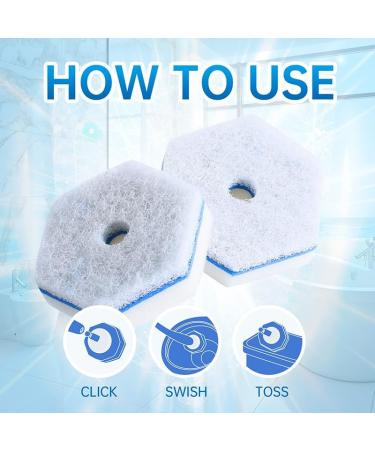 Disposable Toilet Cleaning Wand Refills Bowl Scrubbers Heads Toilet Brush Sponge Head Toilet No Dead Spot Replacement of Household Cleaners (20 PCS) - Buy Online on GoSupps.com