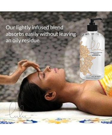 Lulu Massage Oil with Fractionated Coconut Oil - 16 oz (Vanilla) | Relax & Rejuvenate | International Shipping - Buy Online on GoSupps.com