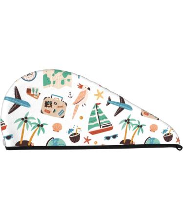 Travel1 Microfiber Hair Towel - Super Absorbent Coral Velvet Wrap for Long Curly & Thick Hair | Quick Dry Cap for Women - Buy Online on GoSupps.com