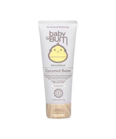 Baby Bum Monoi Coconut Balm | Natural Multipurpose Moisturizing Coconut Oil for Sensitive Skin with Shea and Cocoa Butter| Natural Fragrance | Gluten Free and Vegan | 3 Oz 3 Ounce (Pack of 1) - Buy Online on GoSupps.com