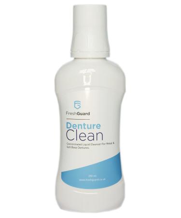 FreshGuard Denture Clean Concentrated Liquid Cleanser for Metal & Plastic Base Dentures - 3 Months Use