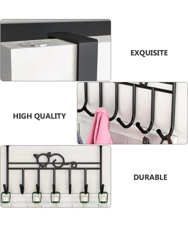 STOBAZA College Essentials 7 Door Hook s Towel Hanger Coat and Hat Hooks Coat Racks Office Iron Hook No Punching - Buy Online on GoSupps.com