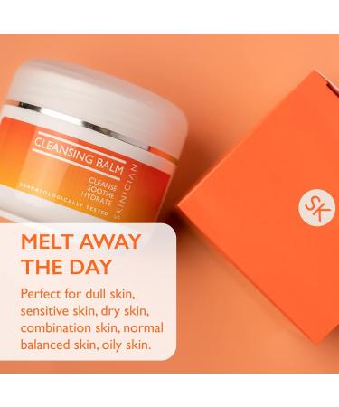 SKINICIAN Cleansing Balm - Soothing Cleansing Balm Enriched with Avocado Oil Jojoba Oil Almond Oil - Makeup Remover Cleansing Balm - Dermalogically Tested - Vegan & Cruelty Free (100ml) with Spatula - Buy Online on GoSupps.com