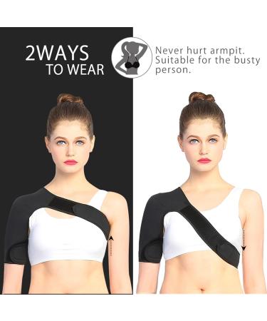 Shoulder Brace Sleeve Wrap for Pain Relief & Support - Fits Left & Right Arm Men & Women - Compression Shoulder Stability & Recovery Brace - Buy Online on GoSupps.com