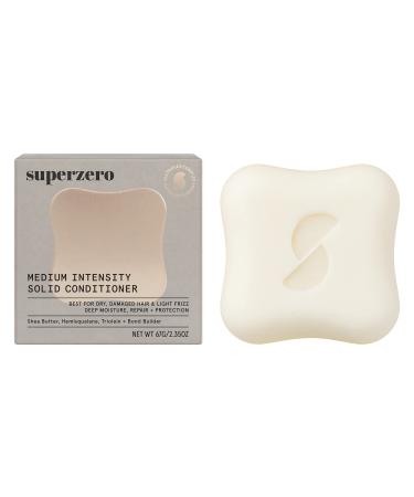SUPERZERO Solid Conditioner Bar for Dry Damaged Hair and Light Frizz Made With Clean & Organic Ingredients Sulfate-Free Cruelty-Free & Vegan 2.35 Ounce (Pack of 1)