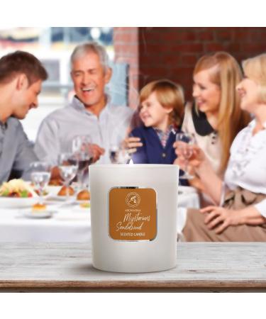 Mysterious Sandalwood Scented Candle | Aromatherapy Soy Wax Candle | 45 Hours Burn Time | Gift-Ready Glass Candle for Home Fragrance - Buy Online on GoSupps.com