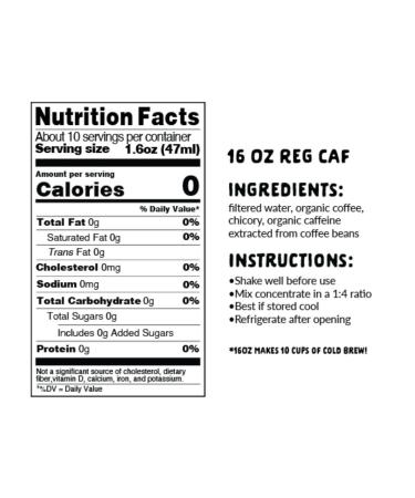Explorer Cold Brew Coffee Concentrate | Organic RegularCaf | Gluten Free | Instant Liquid Mix | 16 oz - Makes 10 Cups | Regular Caffeine - Iced or Hot - Buy Online on GoSupps.com