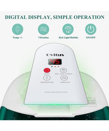 Foot Spa Bath Massager with Heat, Massage Rollers, Bubble Jets, Vibration - Stress Relief Pedicure Soak Tub with Detachable Stone, Temperature Control & Red Light - Buy Online on GoSupps.com