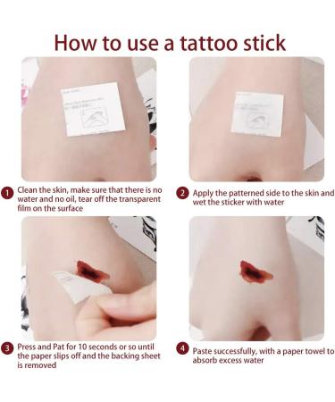 Halloween Stickers Set: Bloody Handprint Footprint Decals, Face Tattoo, Zombie Scar Fake Wound - 144pcs Waterproof Party Decor for Women Men Kids - Buy Online on GoSupps.com