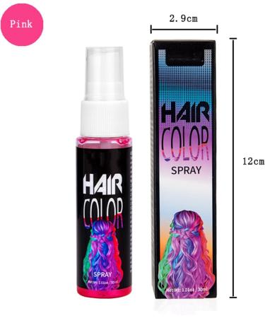 Pink Hair Dye - Hair Colour Spray - Barbie Pink Temporary Coloured Hair Spray - Pink Coloured Hair Spray - Semi Permanent Hair Dye Spray - Instant Styling Semi-Permanent Hair Colour Spray - Buy Online on GoSupps.com