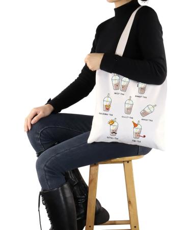 G2TUP Boba Milk Tea Lover Gift Cute Bubble Tea Kawaii Tote Bag Boba G-irl Handbag Drinks Lover Gift Who Loves Boba Bag Bubble Tea Kawaii Tb - Buy Online on GoSupps.com